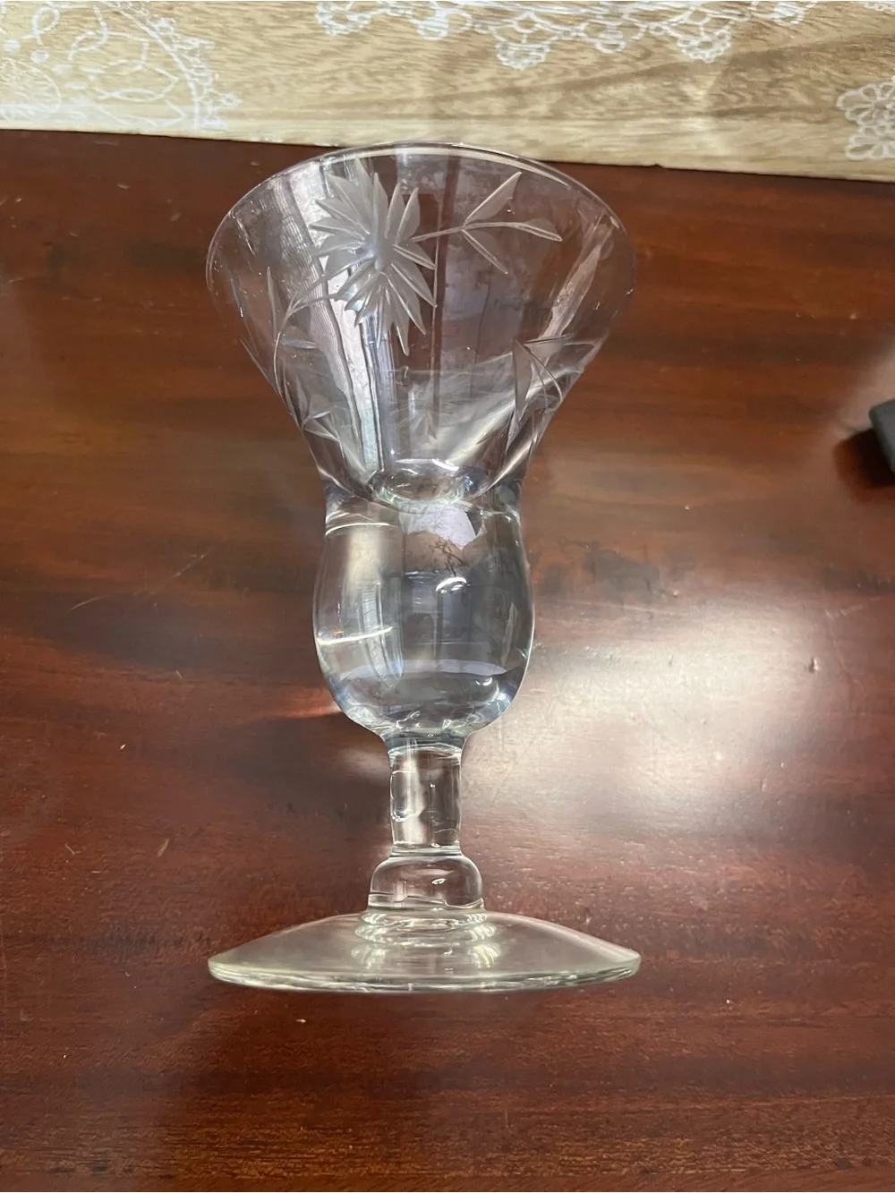 Vintage Stuart Crystal footed Glass